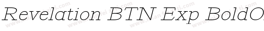 Revelation BTN Exp BoldOblique字体转换